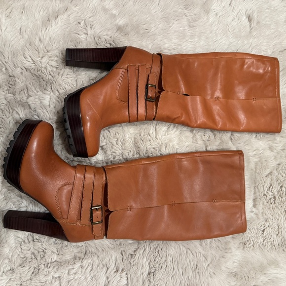 Hinge Tall Leather Boots, Size 6 - Picture 4 of 7